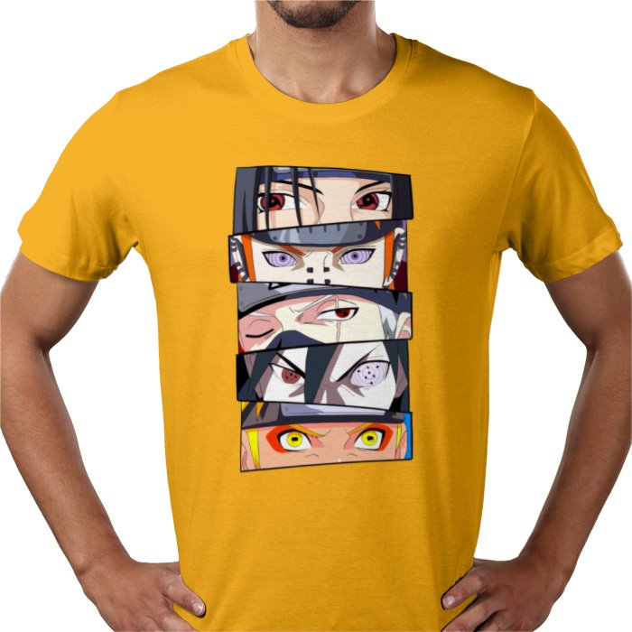 Naruto Eyes T-Shirt | Sharingan & Rinnegan Anime Tee