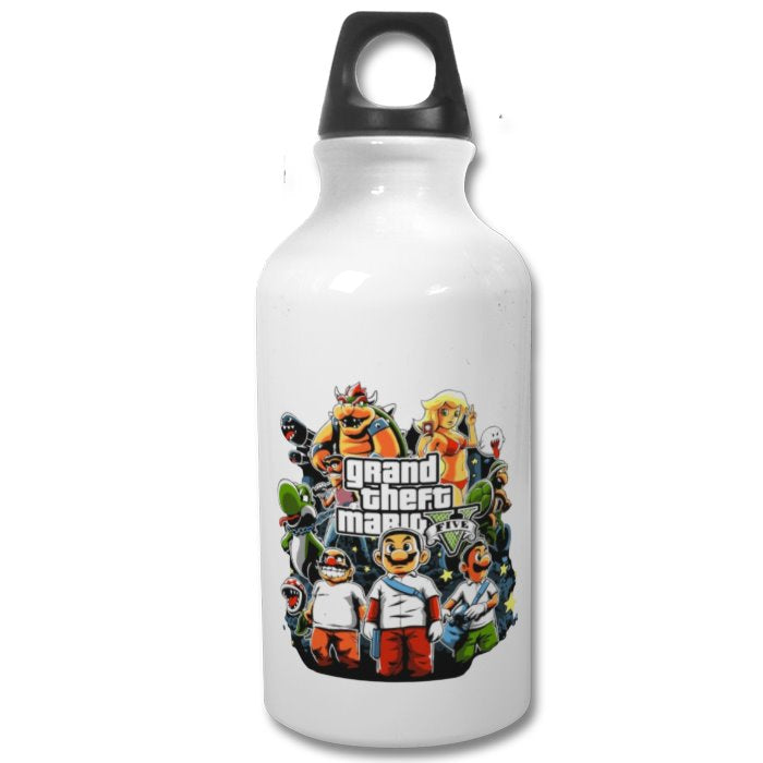 Grand Theft Auto & Super Mario Bro's - Grand Theft Mario Water Bottle