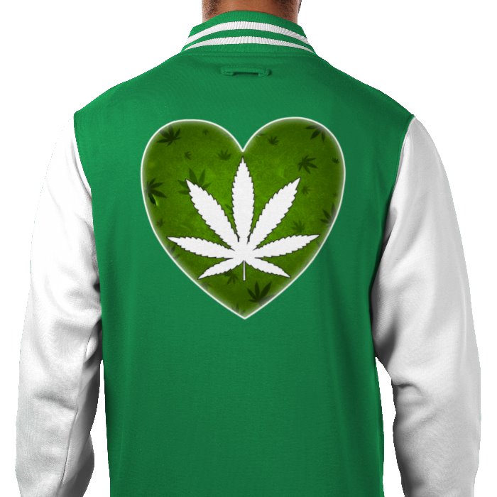 Cannabis Heart Varsity Jacket