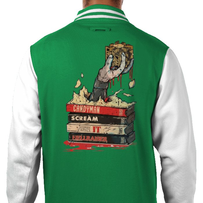 VHS Horror Tapes Hellraiser Theme Varsity Jacket