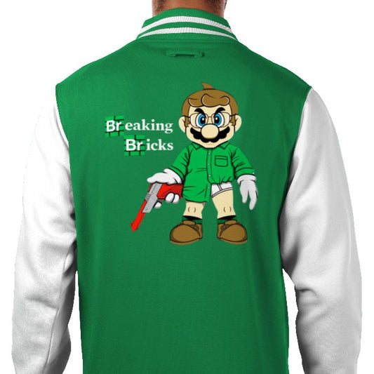 Super Mario x Breaking Bad - Breaking Bricks Varsity Jacket