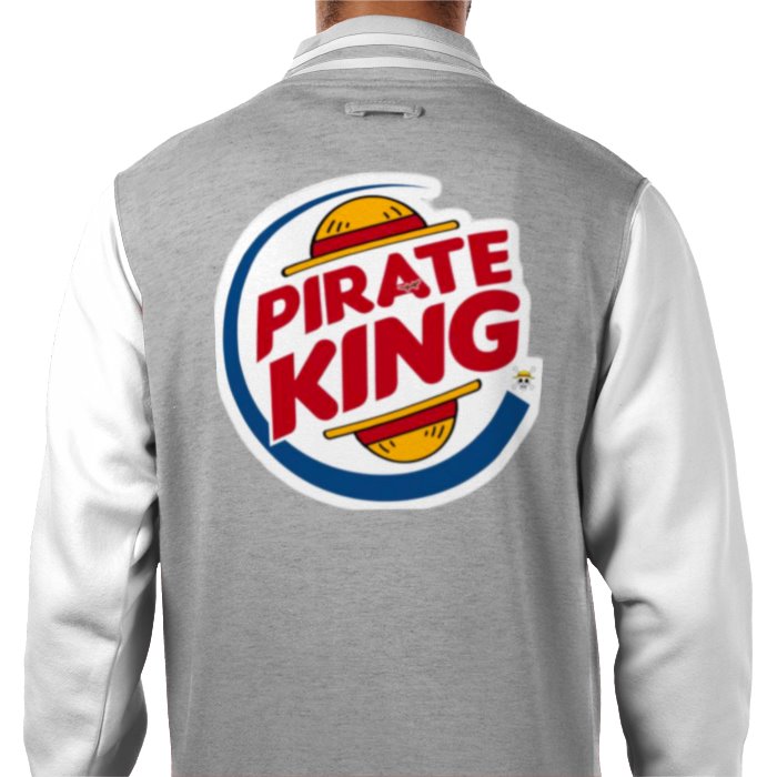 One Piece & Burger King - Pirate King Varsity Jacket