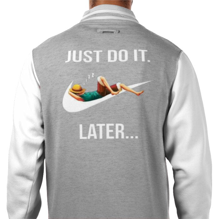 One Piece & Nike - Just Do It Later Varsity Jacket