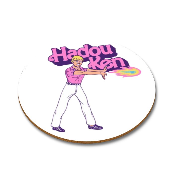 Barbie's Ken x Street Fighter - Hadou-Ken Round Coasters