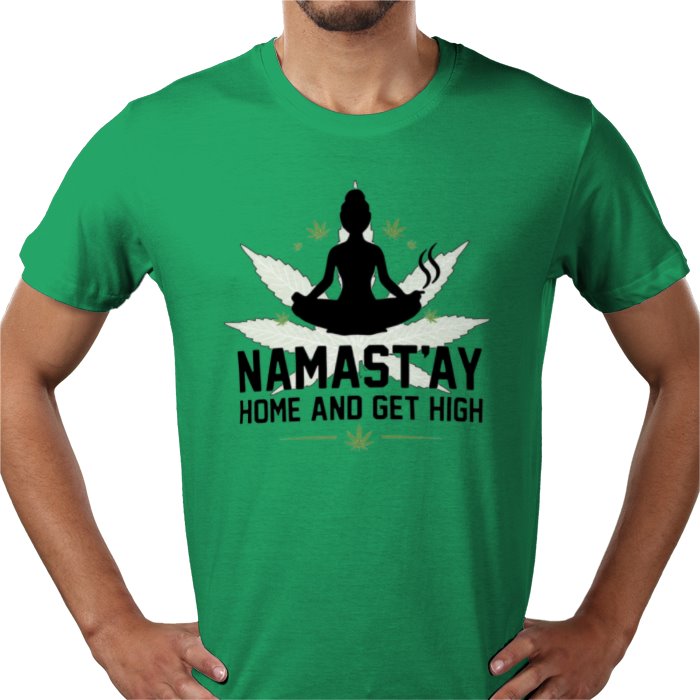 Nama'Stay Home - Funny Cannabis Yoga T-Shirt