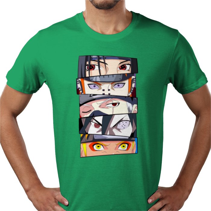 Naruto Eyes T-Shirt | Sharingan & Rinnegan Anime Tee