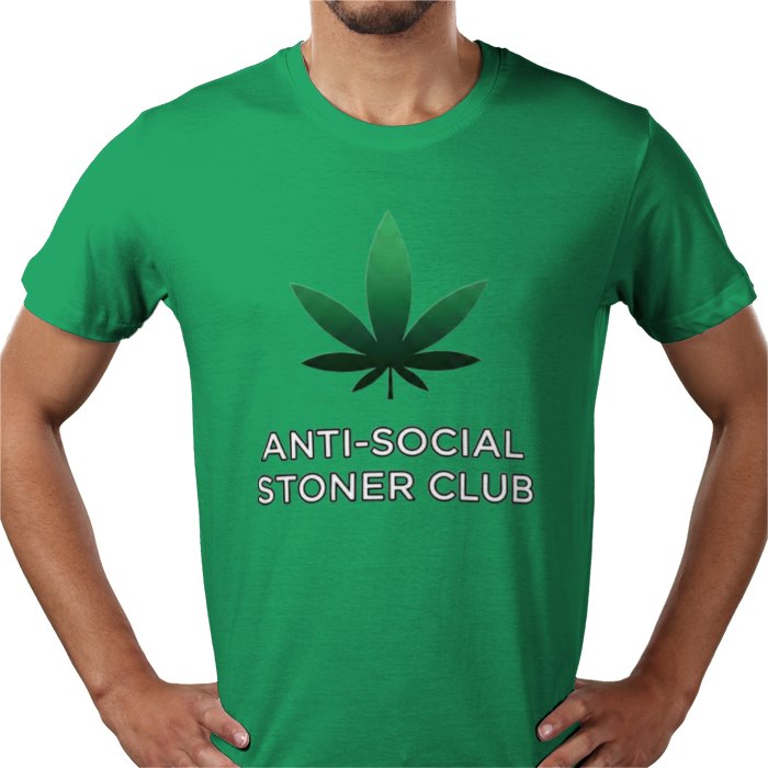 Anti-Social Stoner Club T-Shirt | Funny 420 Cannabis Graphic Tee