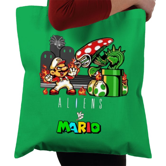 Super Mario Bro's x Aliens - Aliens Vs Mario Tote Bag