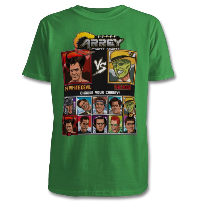 Jim Carrey & Fight Night & Street Fighter - Super Carrey Fight Night T-shirt