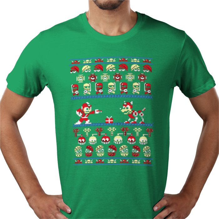 Ugly Jumper Style - Mega Man Christmas T Shirt