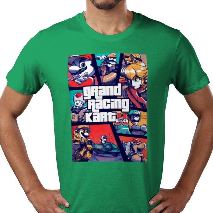 Mario Kart & Grand Theft Auto - Grand Racing Kart T-Shirt