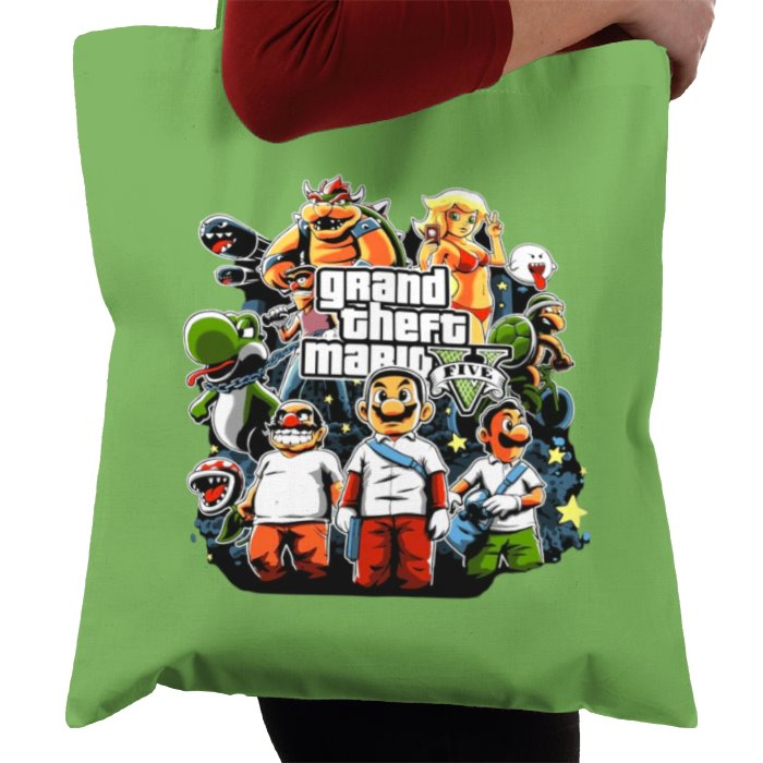 Grand Theft Auto & Super Mario Bro's - Grand Theft Mario Tote Bag