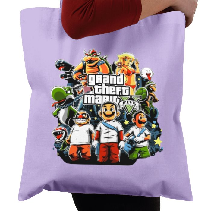 Grand Theft Auto & Super Mario Bro's - Grand Theft Mario Tote Bag