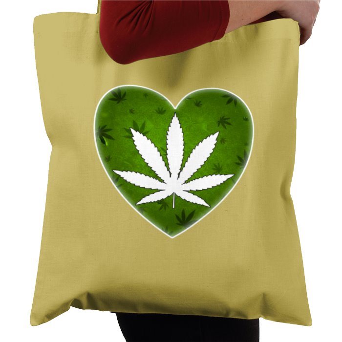 Cannabis Heart Tote Bag