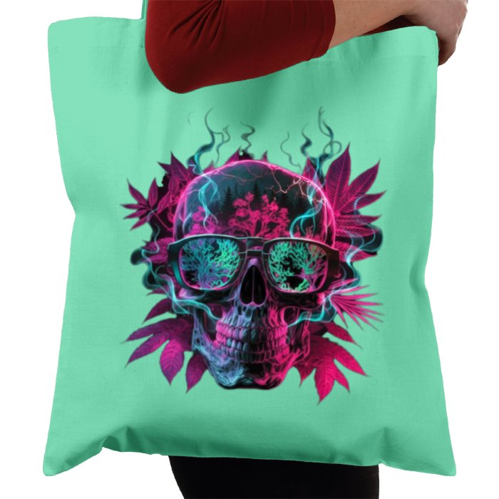 Skull Leaf Tote Bag