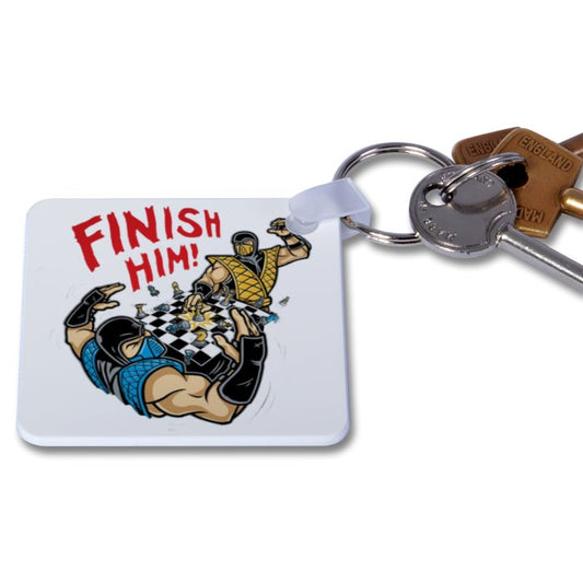 Mortal Kombat - Finish Him Chess Keyring