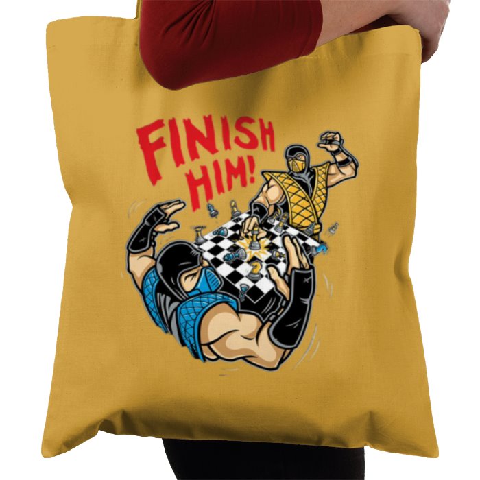 Mortal Kombat - Finish Him Chess Tote Bag