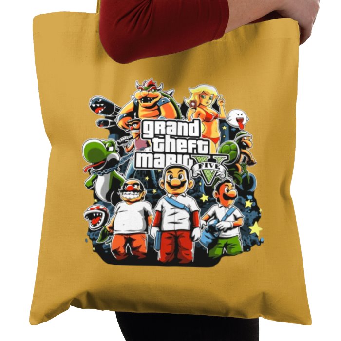 Grand Theft Auto & Super Mario Bro's - Grand Theft Mario Tote Bag