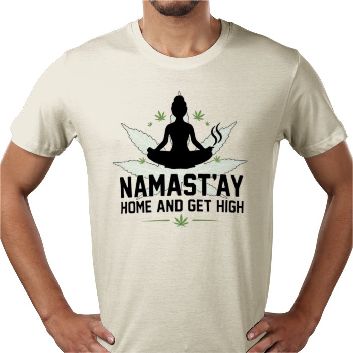 Nama'Stay Home - Funny Cannabis Yoga T-Shirt