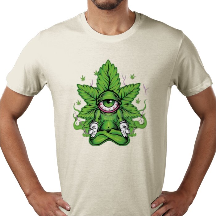 Cannabis Meditating Leaf - Chill 420 T-Shirt