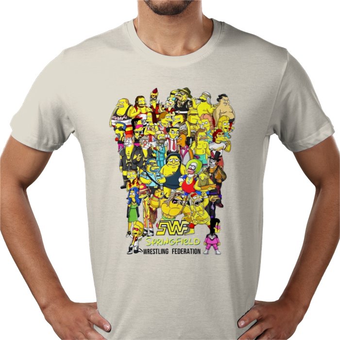 The Simpsons — WWF Parody T-Shirt
