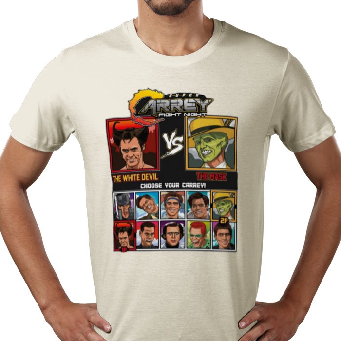 Jim Carrey & Fight Night & Street Fighter - Super Carrey Fight Night T-shirt