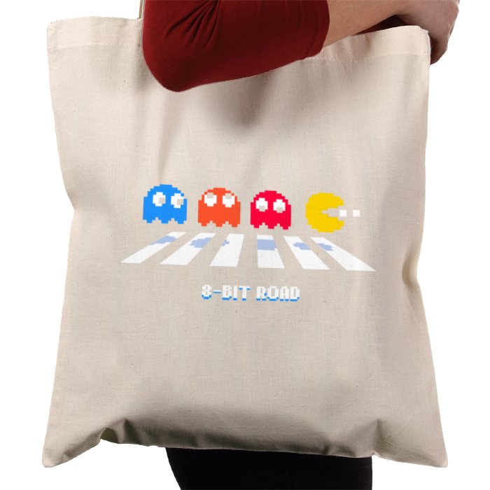 Pac-Man - 8 Bit Road Tote Bag