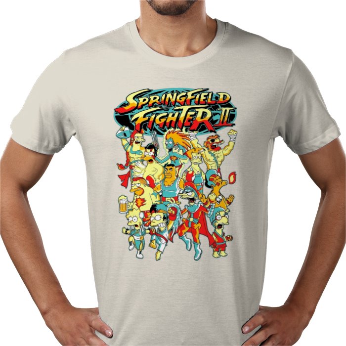 The Simpsons x Street Fighter 2 Parody T-Shirt