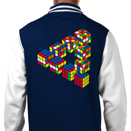 Rubik's Cube Theme Varsity Jacket
