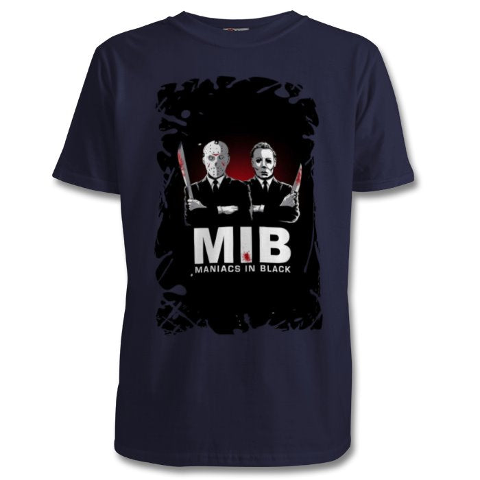 Men In Black & Friday 13th & Halloween - Maniacs In Black T-shirt