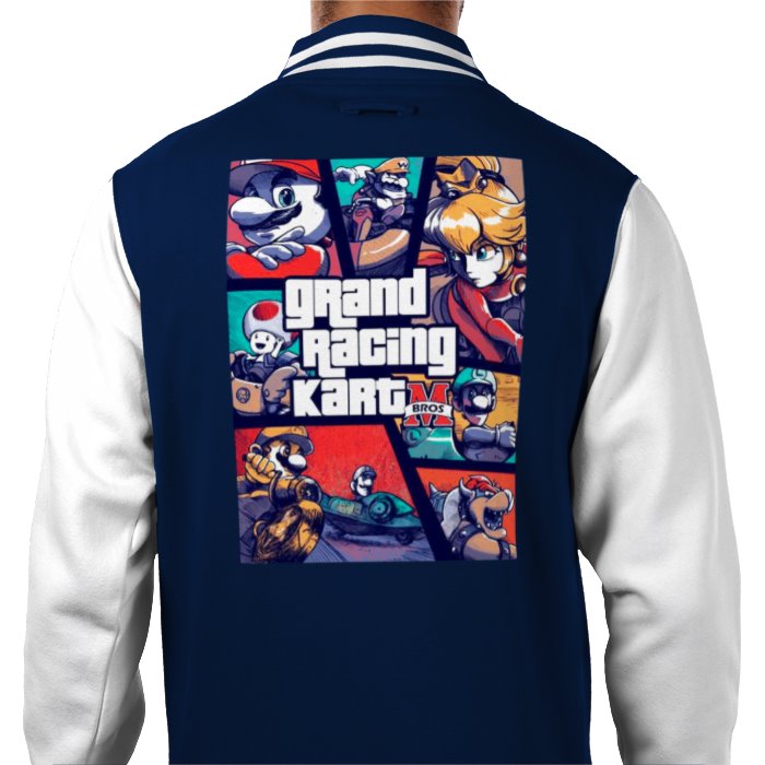 Mario Kart & Grand Theft Auto - Grand Racing Kart Varsity Jacket