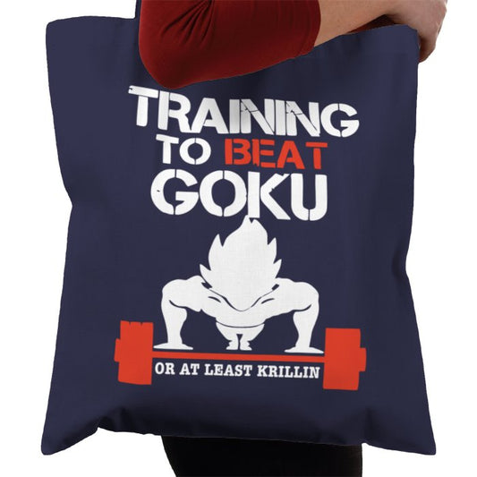 Dragonball Z - Training To Beat Goku Tote Bag