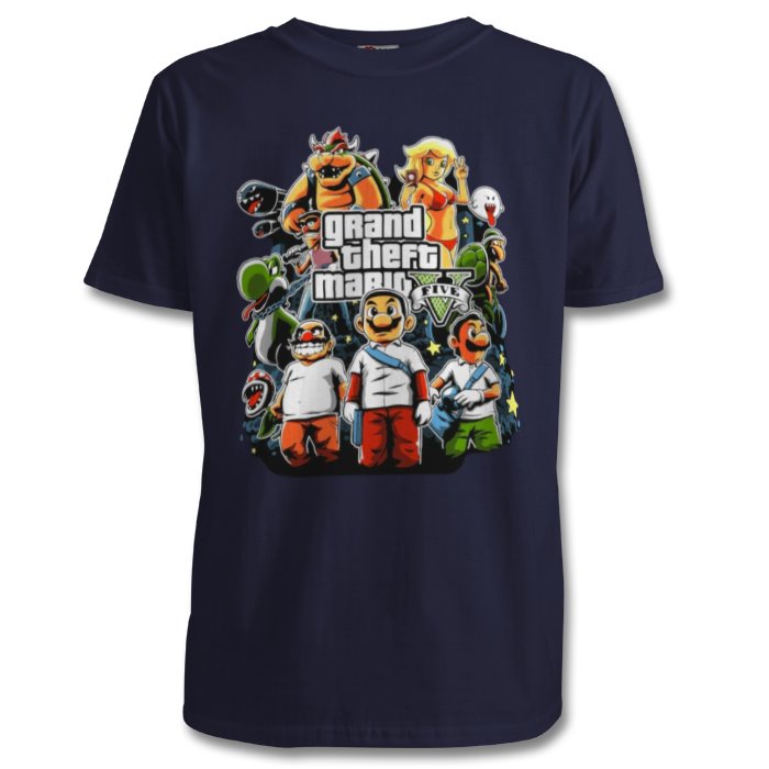 Grand Theft Auto & Super Mario Bro's - Grand Theft Mario T-shirt