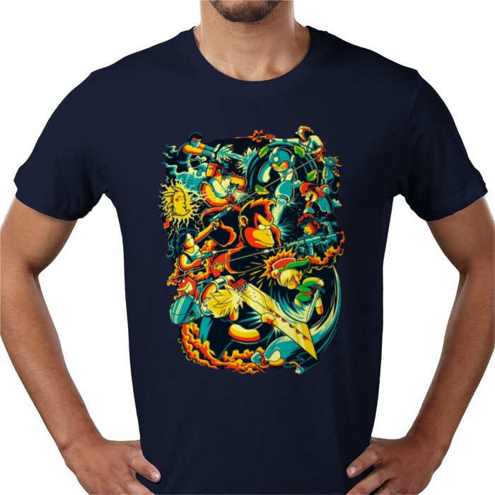 Retro Gamer Collage T-Shirt | Classic 80s 90s Gaming Graphic Tee