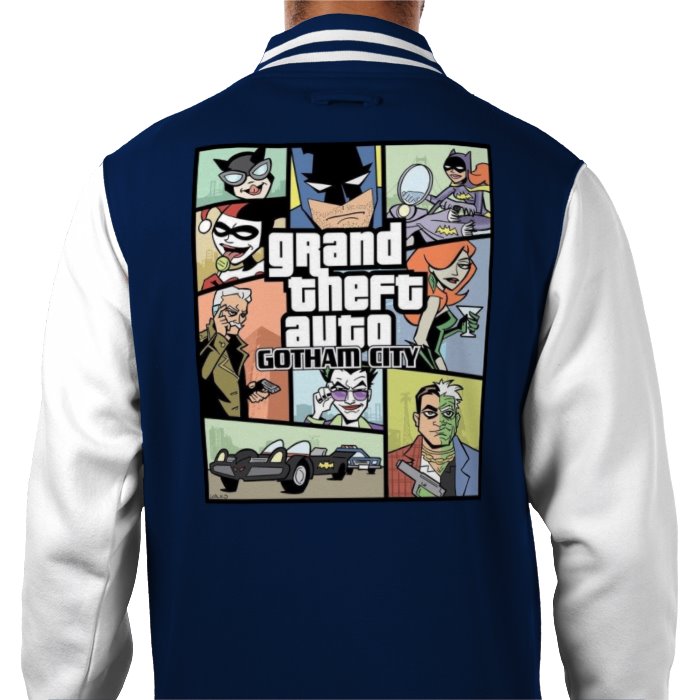 Batman x Grand Theft Auto - Grand Theft Auto Gotham Varsity Jacket