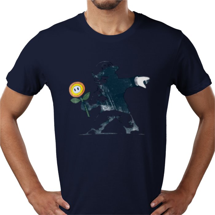 Super Mario Bro's x Banksy - Fire Flower T-shirt