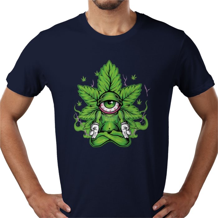 Cannabis Meditating Leaf - Chill 420 T-Shirt