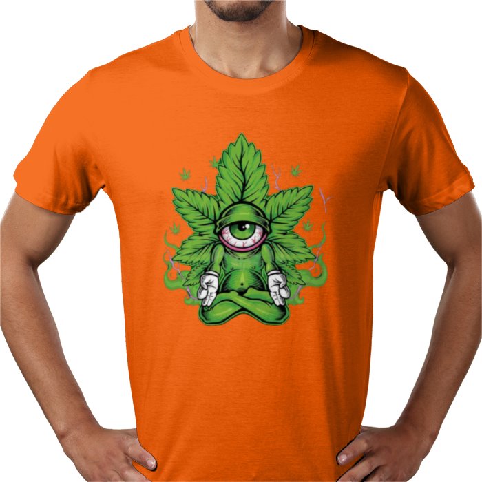Cannabis Meditating Leaf - Chill 420 T-Shirt