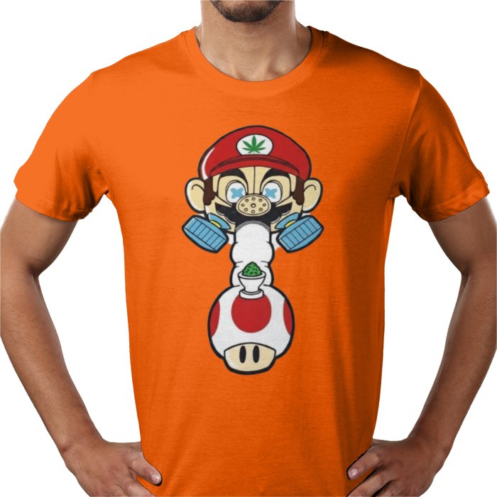 Super Mario's Bong T-Shirt | Funny Gaming 420 Parody Tee