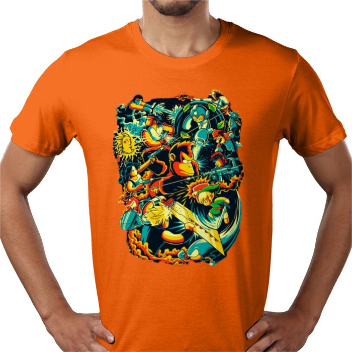 Retro Gamer Collage T-Shirt | Classic 80s 90s Gaming Graphic Tee