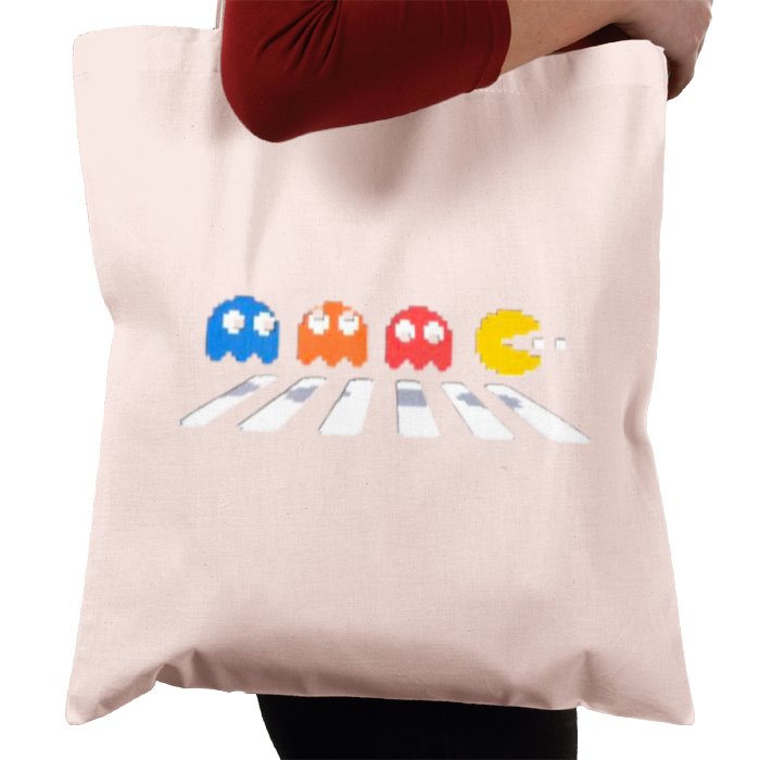 Pacman & The Beatles - Abby Road Tote Bag