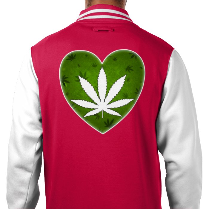 Cannabis Heart Varsity Jacket