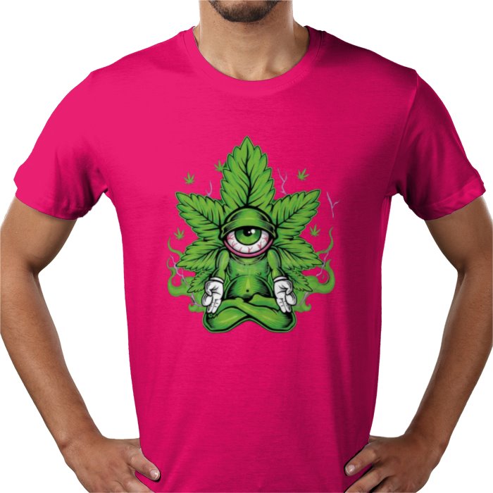 Cannabis Meditating Leaf - Chill 420 T-Shirt