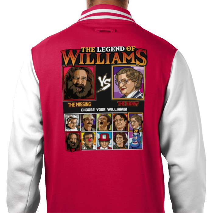 Robin Williams & The Legend Of Zelda -The Legend Of Williams Varsity Jacket