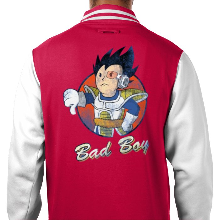 Fallout & Dragon Ball Z - Bad Boy Thumbs Down Varsity Jacket