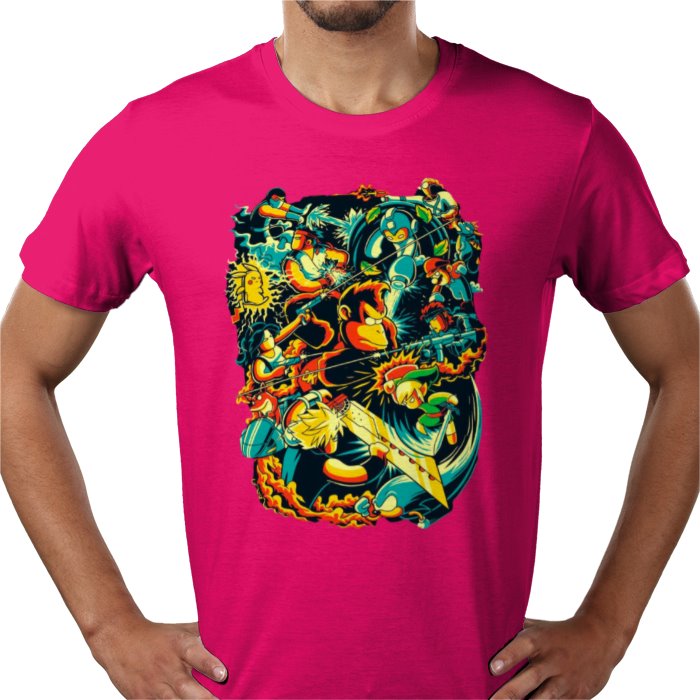 Retro Gamer Collage T-Shirt | Classic 80s 90s Gaming Graphic Tee