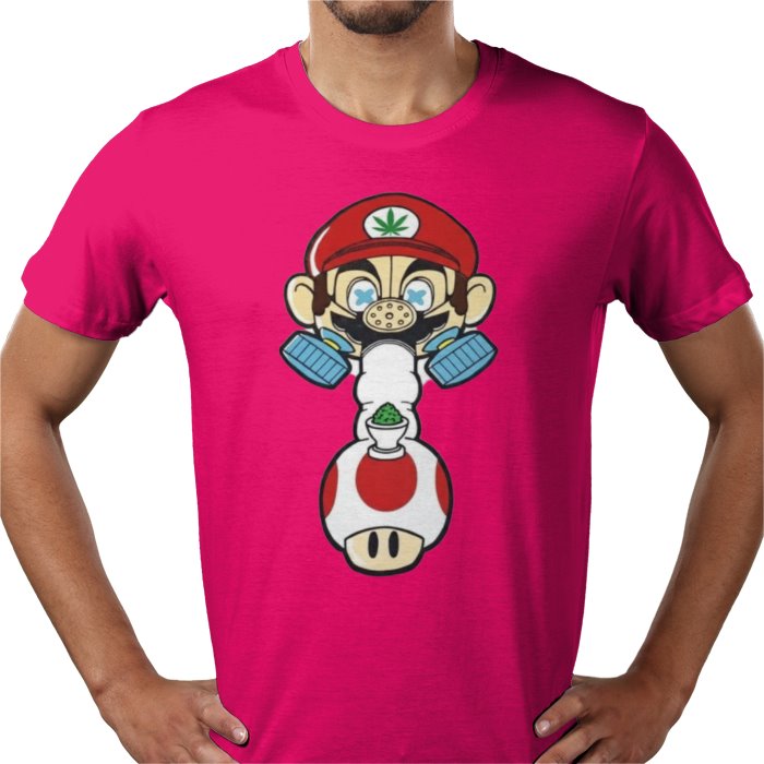 Super Mario's Bong T-Shirt | Funny Gaming 420 Parody Tee