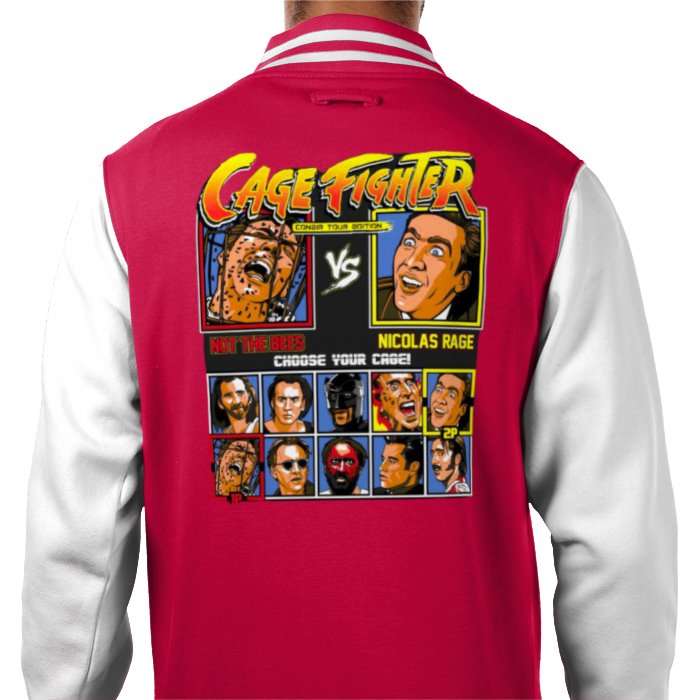 Nicholas Cage & Street Fighter - Cage Fighter Varsity Jacket