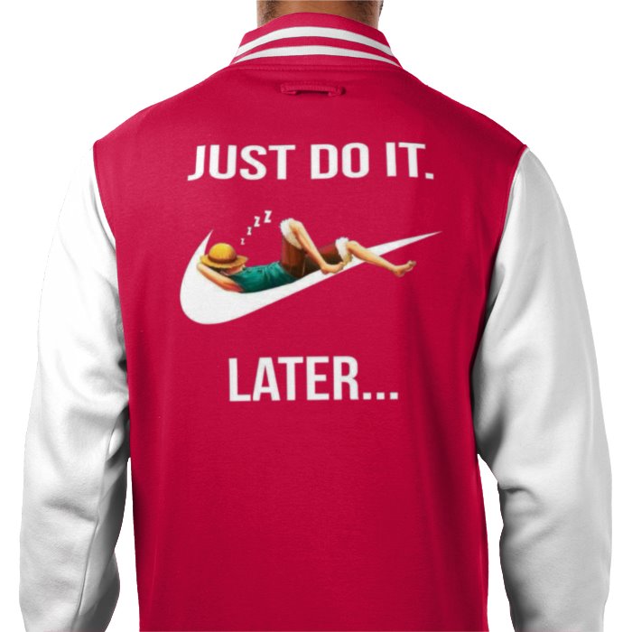 One Piece & Nike - Just Do It Later Varsity Jacket