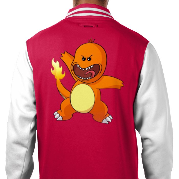 Rick & Morty & Pokémon - Charmander Varsity Jacket